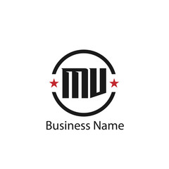 Initial Letter MV Logo Template Design