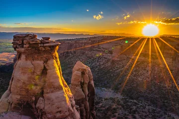 Foto op Canvas Beautiful Sunrise Hike at the Colorado National Monument in Grand Junction, Colorado © Jeremy Janus