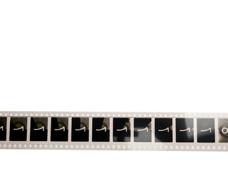 Film film on white background