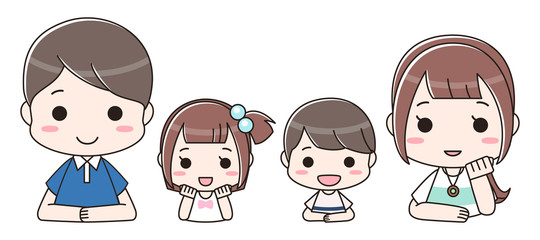 バストアップ　家族