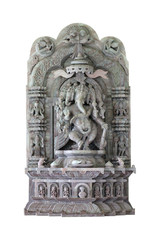 ganesha hindu god isolated on white background