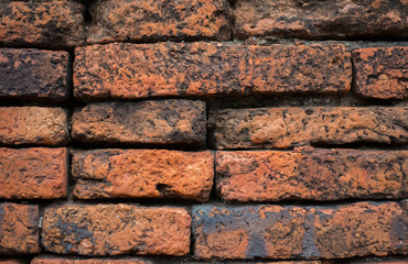 Old orange brick wall.