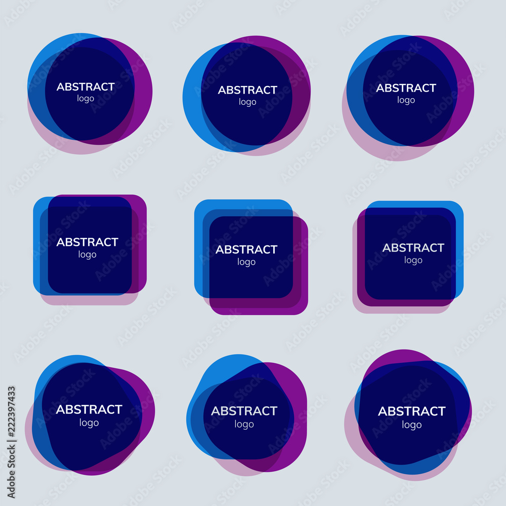 Poster Set of abstract badge designs