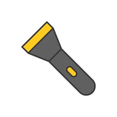 flashlight equipment, police icon related editable stroke