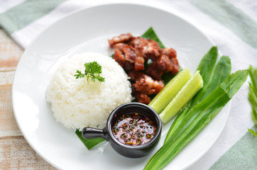 fried pork with rice