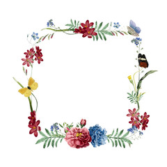 Floral frame invitation card design