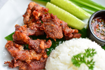 fried pork with rice