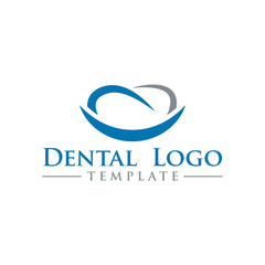 Illustration of dental logo design template vector