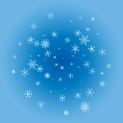 Fototapeta na wymiar Vector Illustration of a Winter Background with Snowflakes