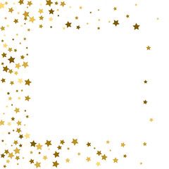 frame gold stars on a white background