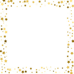 frame gold stars on a white background