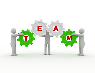 Teamwork concept with gears