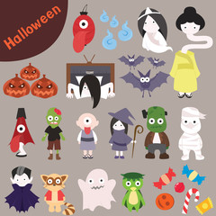 日本とハロウィンのお化け © osamuraisan