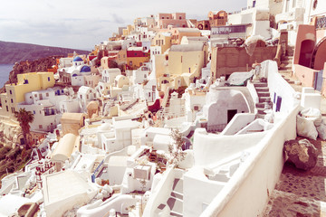  details of the architecture of the village of Oia Santorini