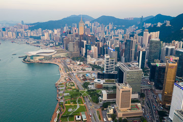 Fototapeta na wymiar Hong Kong business district