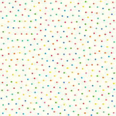 Polka dot seamless vintage pattern with messy dots tiled
