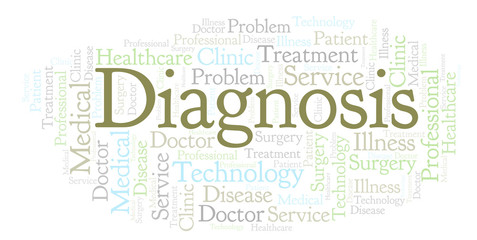 Fototapeta premium Diagnosis word cloud.