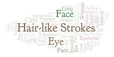 Fototapeta premium Hair-like Strokes word cloud.