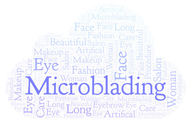 Obraz premium Microblading word cloud.
