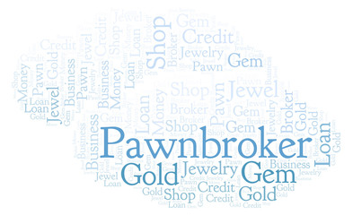 Fototapeta premium Pawnbroker word cloud.