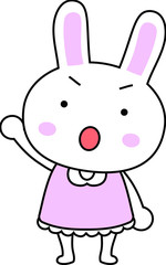 Cute Rabbit child's emotional expression