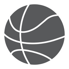 Basketball ball glyph icon, game and sport, ball sign, vector graphics, a solid pattern on a white background, eps 10.