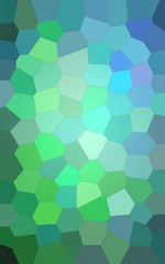 Fototapeta na wymiar Illustration of Vertical blue and green bright Big Hexagon background.