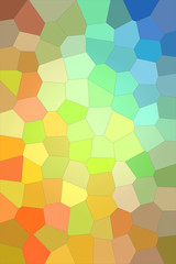 Fototapeta na wymiar Abstract illustration of Vertical blue green orange bright Big Hexagon background, digitally generated.