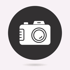 Photo - vector icon. Illustration isolated. Simple pictogram.