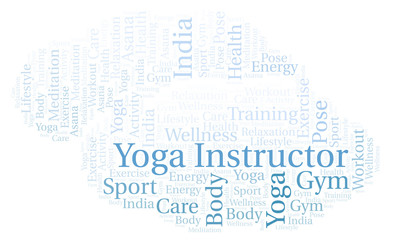 Fototapeta premium Yoga Instructor word cloud.