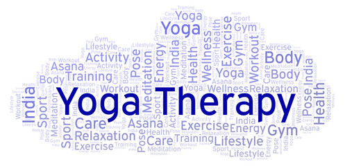 Fototapeta premium Yoga Therapy word cloud.