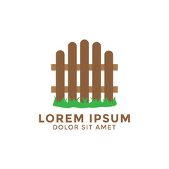 Fence logo icon design template vector illustration