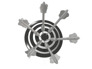 Obraz premium Arrows on the target