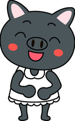 Obraz premium Pig child's emotional expression