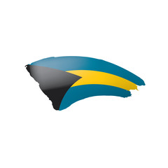 Bahamas flag, vector illustration on a white background