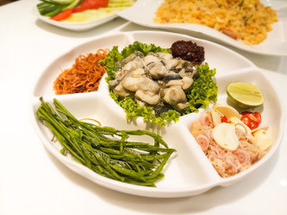 Fresh Oyster and Mix all the ingredients  / Thai Food