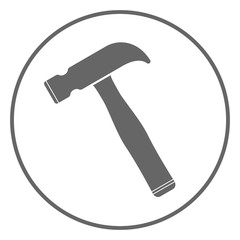 CLAW HAMMER icon. SERVICE button. Vector.