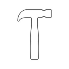 HAMMER icon. Outline. Vector.