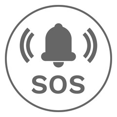 SOS button. Vector.