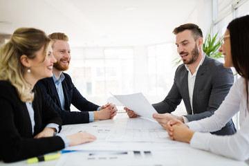 Business people conference in modern meeting room