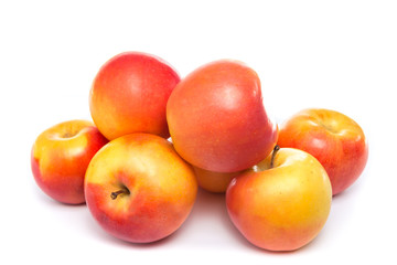 Red apples isolated on white