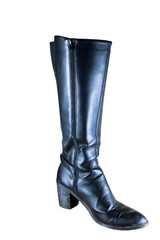 black woman's boot isolated on white background