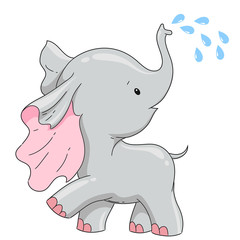 Hand drawn elephant cute character