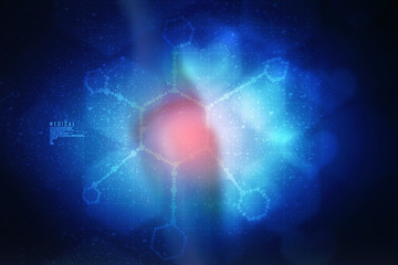 Synapse and Neuron cells sending electrical chemical signals. 3d rendering