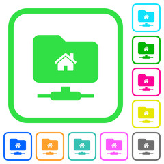 FTP home directory vivid colored flat icons