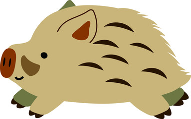 Pop Cute wild boar illustration