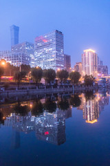 Obraz premium Beijing, China, CBD night landscape