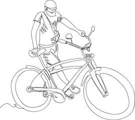 the man with the bike cruiser. one line