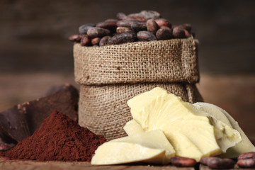 Cocoa butter and ingredients for making chocolate