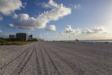 Beach view of Miami Beach, Florida, USA